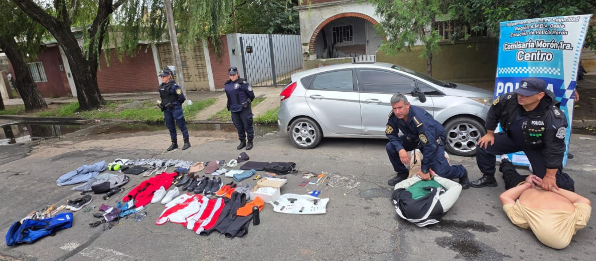 Moron: una mujer de 80 años se escapa en plena entradera y detienen a los ladrones