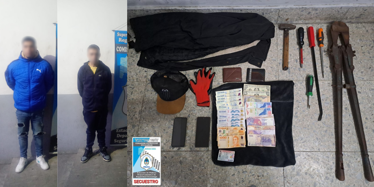 Ituzaingó: dos detenidos tras escruche en dos casas
