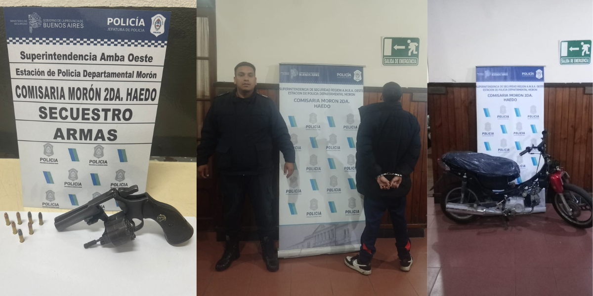 Haedo: lo buscaban por robar un auto y lo atraparon en otro asalto