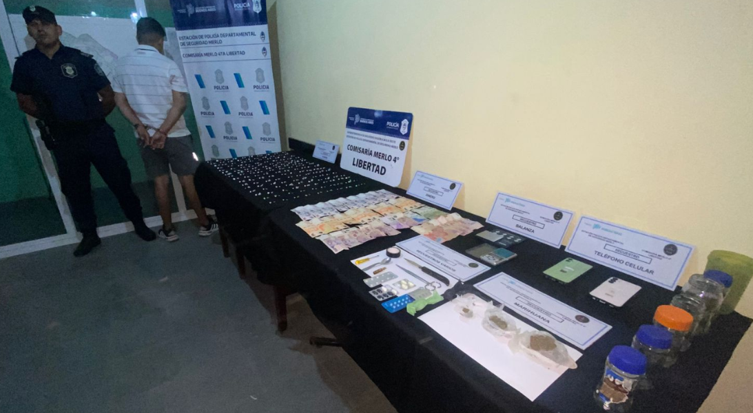 Merlo: su ex lo denunció por amenazas con armas y terminó detenido por vender drogas