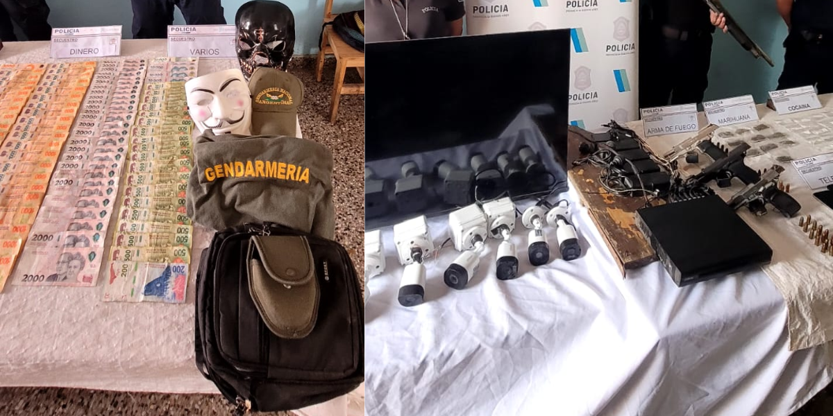 Cayeron gendarmes del Escuadrón Antidrogas con cocaína y marihuana en Moreno