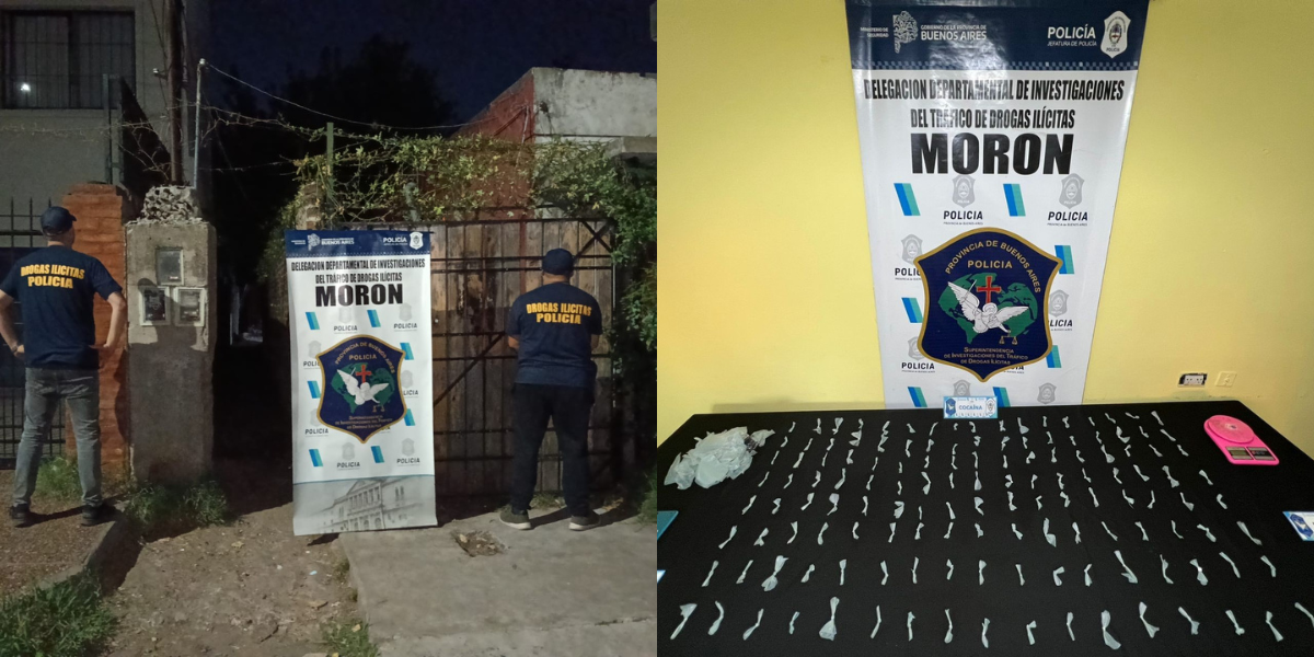 Desbarataron un "kiosco" de droga que funcionaba en un pasillo de Morón Sur