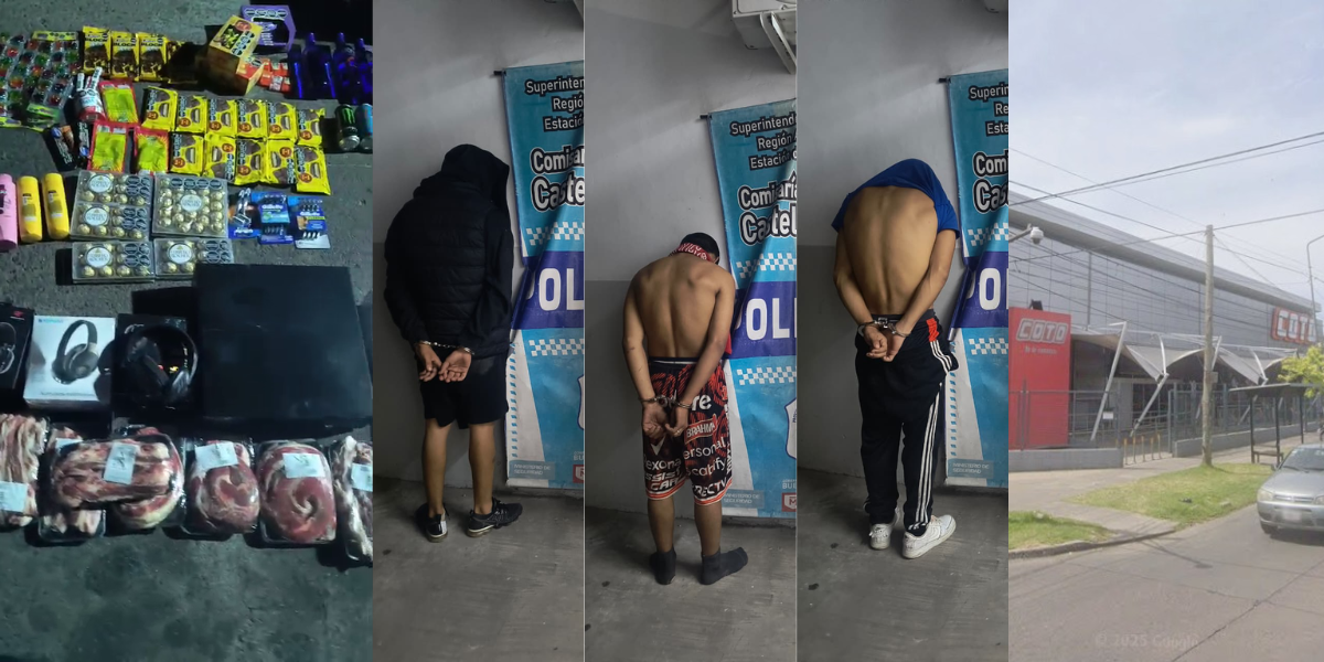 Intento de robo en el Coto de Santa Rosa: cayeron tres adolescentes con mercadería embolsada