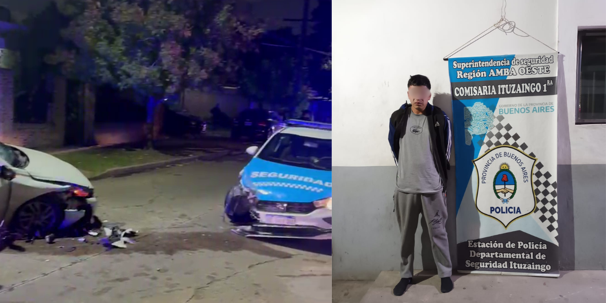 Ituzaingó: detuvieron a un joven que le robó el auto a una madre y su hija tras una persecución