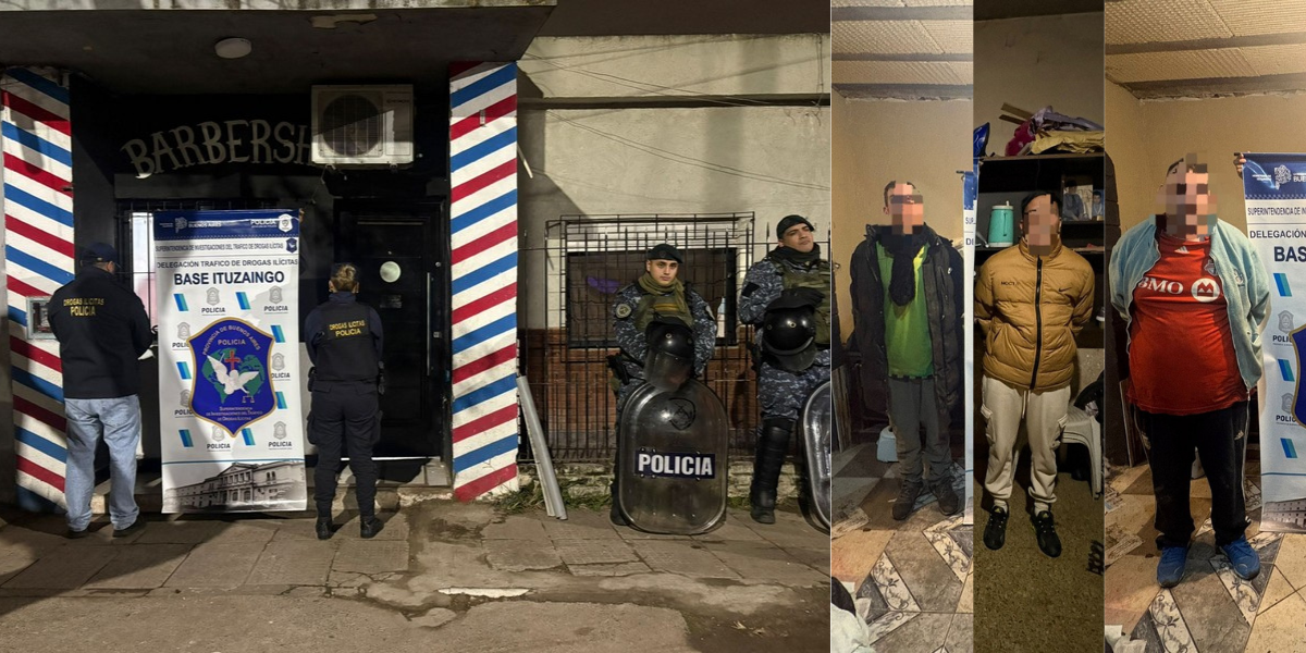 Vendían droga con la fachada de una barbería en Villa Udaondo: tres detenidos