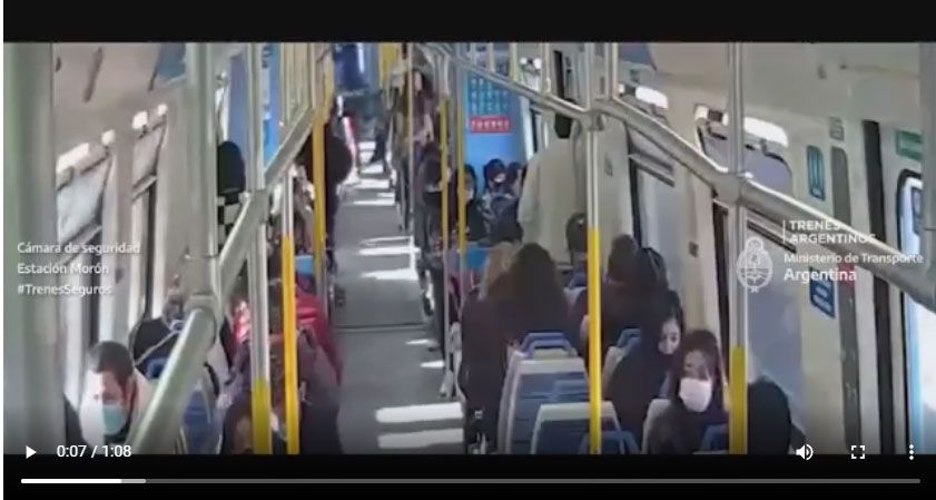 Sarmiento: detienen a un pasajero armado en Morón que viajaba en la formación