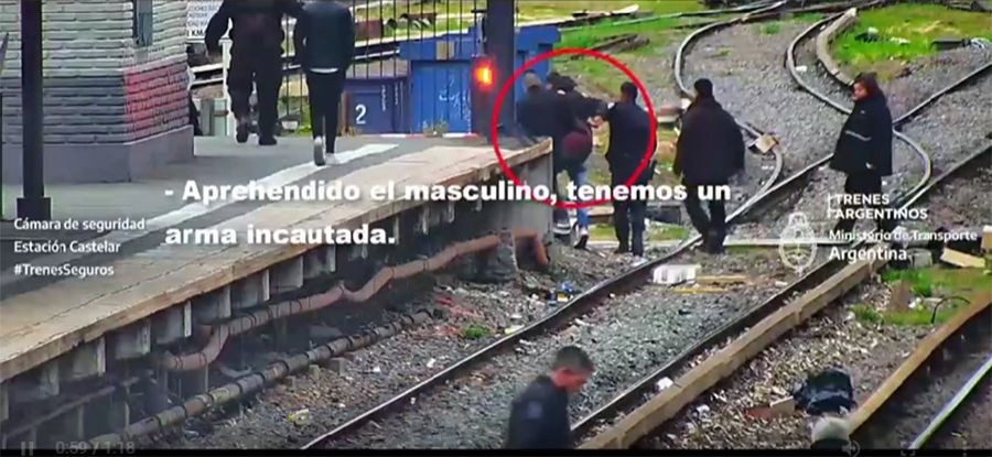 Detienen a un ladrón armado en la estación Castelar