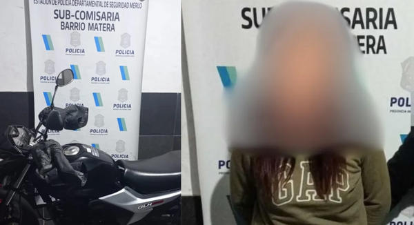 Merlo Insólito: 2 motochorras escapando de un robo, se caen frente a un puesto policial