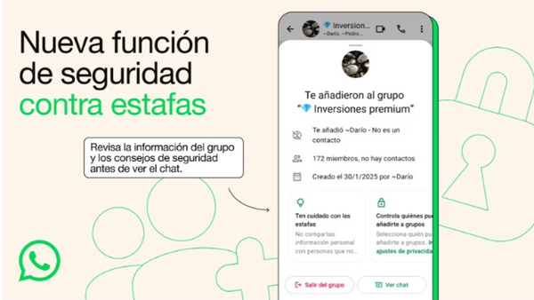 Una nueva función en WhatsApp para evitar estafas