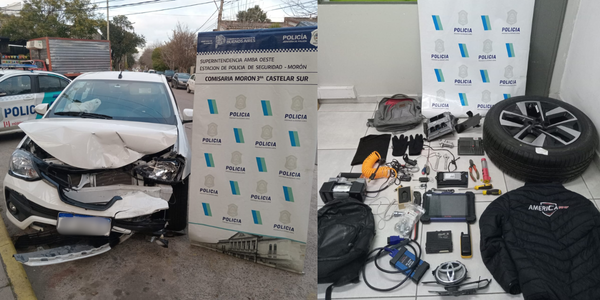 Castelar: persecución a los tiros terminó con un brutal choque
