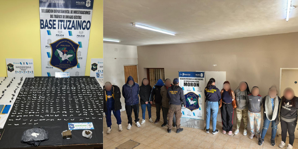 Once detenidos por narcotráfico en Morón, Merlo y La Matanza