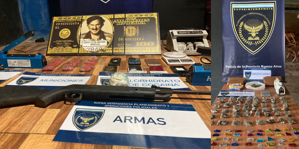 Once detenidos por narcotráfico en Merlo: usaban un corralón y un salón como fachada