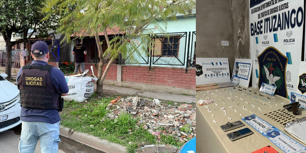 Tres detenidos por usurpar una casa de Ituzaingó para vender droga