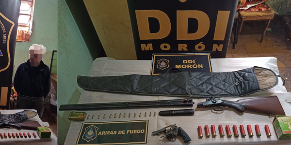Merlo: jubilado de 88 años amenazó con una escopeta a albañiles y le hallaron un arsenal