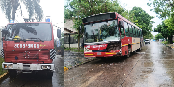 Incendio en un geriátrico de Ituzaingó: un autobomba chocó con un colectivo camino al lugar