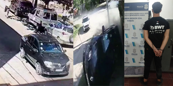 Robó un auto en Haedo y tras una persecución volcó en Moreno