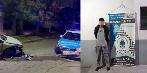 Ituzaingó: detuvieron a un joven que le robó el auto a una madre y su hija tras una persecución