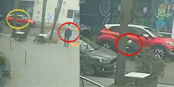 Ituzaingó: en pleno centro, le tiraron una piedra a su vehículo y le robaron mientras simulaban un accidente