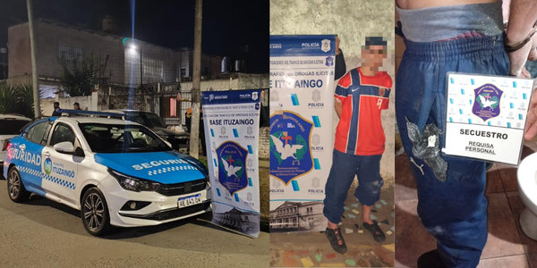 Ituzaingó: quiso escapar con droga por los techos hacia la casa de un vecino y terminó detenido