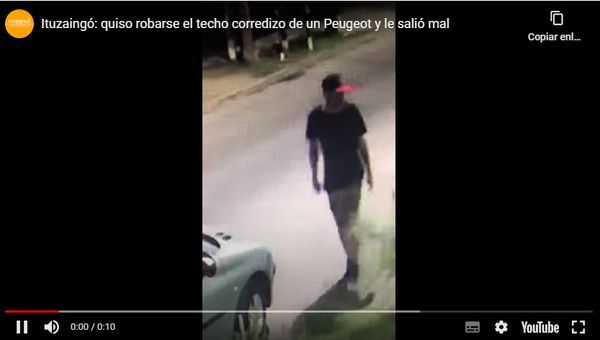 Ituzaingó: quiso robarse el techo corredizo de un Peugeot y le salió mal