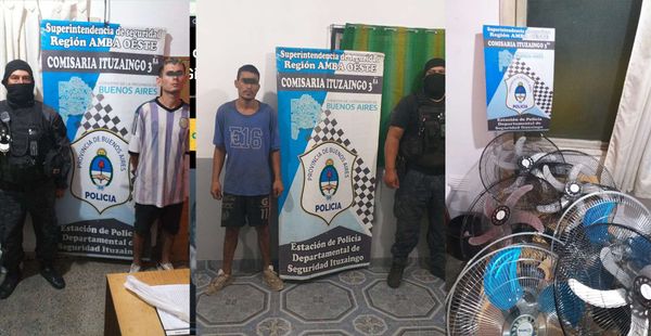 Detuvieron a los ladrones de la Escuela 14 y encontraron todos los ventiladores